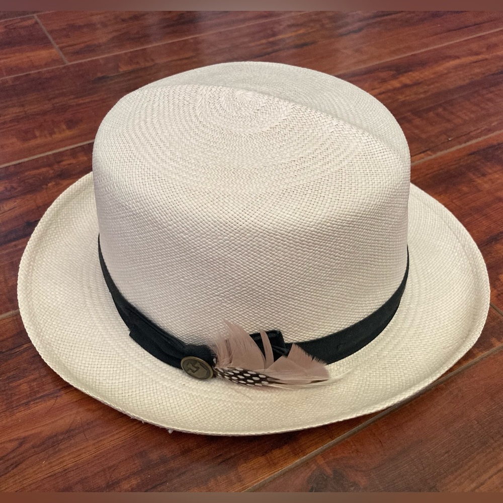 Goorin Bros cream straw Panama Hat sz med